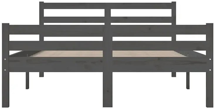 Szare sosnowe łóżko z zagłówkiem 120x200 B4-A11