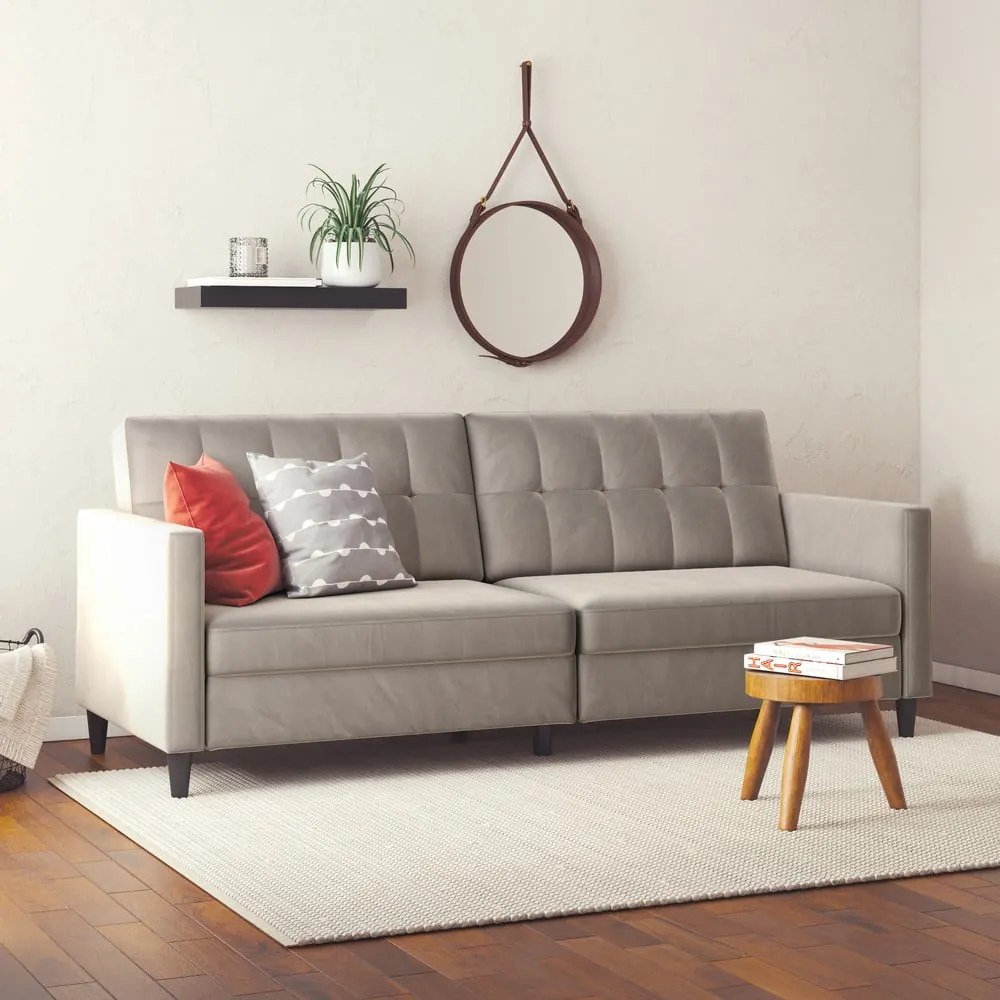 Beżowa aksamitna sofa 203 cm Hartford – Støraa