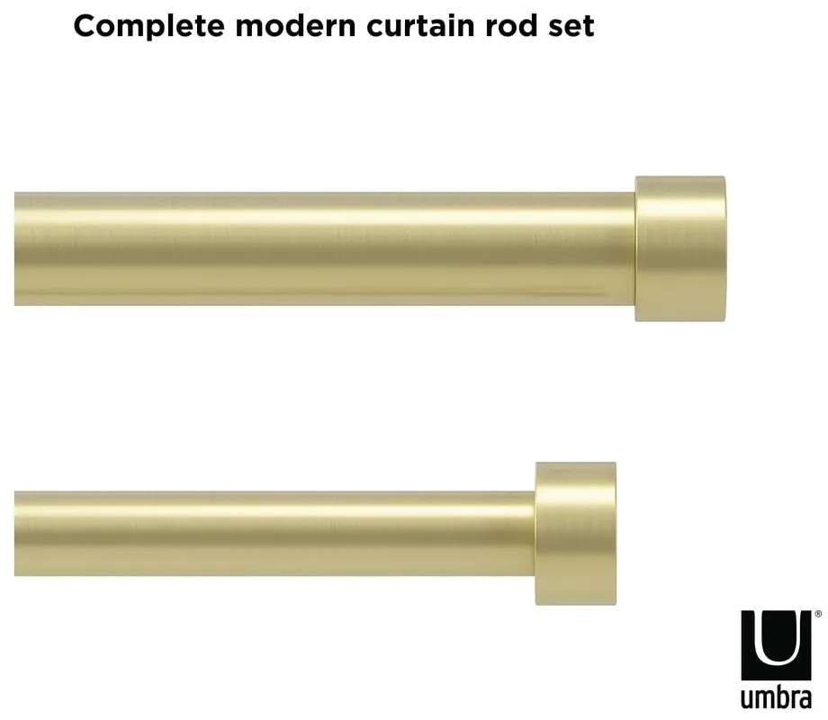 Stalowy podwójny regulowany karnisz 91 - 168 cm Cappa – Umbra