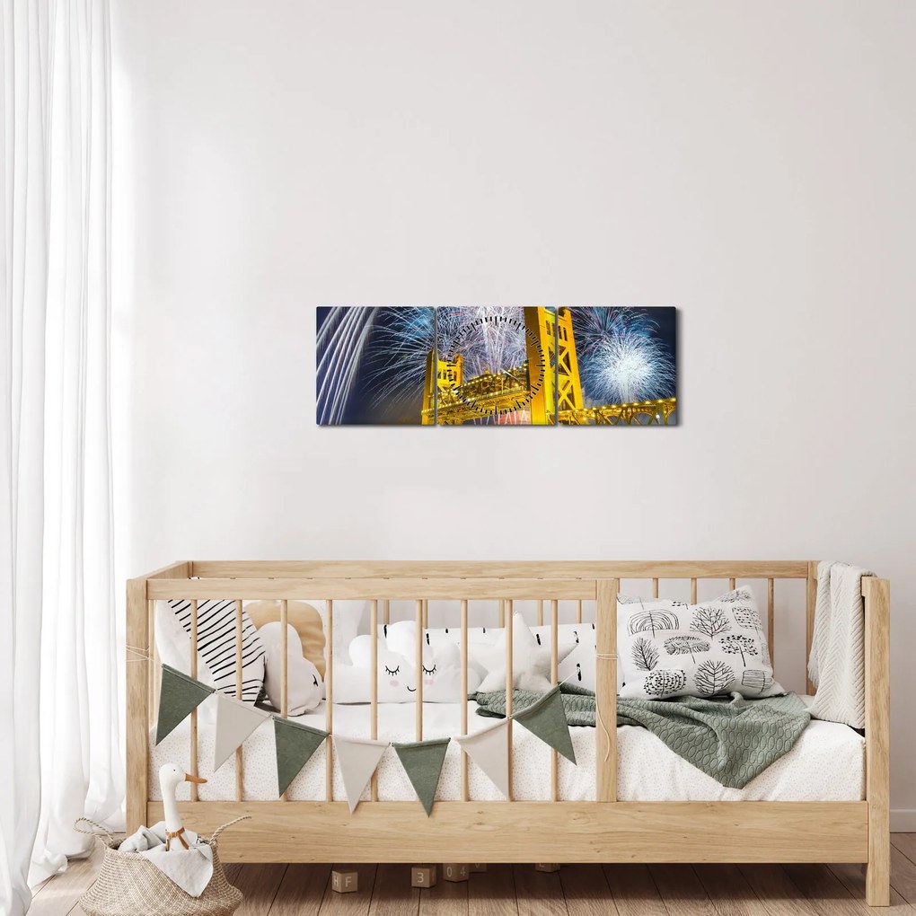 Obraz - Sylwester (z zegarem) (90x30 cm)