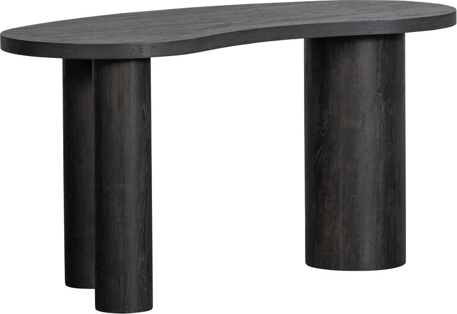 Ciemnobrązowa konsola w dekorze sosny 70x150 cm Maan – WOOOD