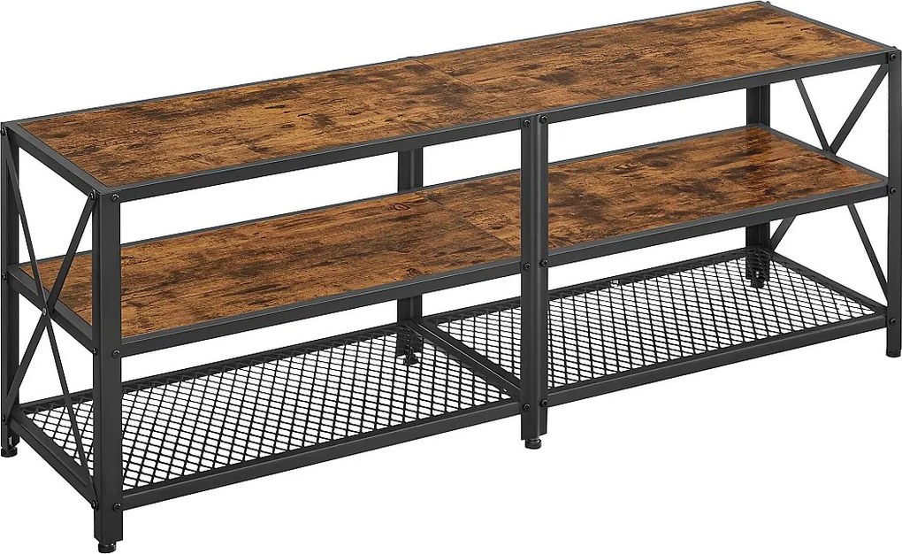 Szafka RTV Valora w stylu rustykalnym, brązowym, do salonu