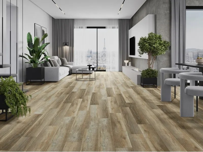 Mexen Cortland próbka paneli winylowych SPC 6,5 mm, podkład IXPE 1,5 mm, 4 V-Fuga, Dąb - F1008-S