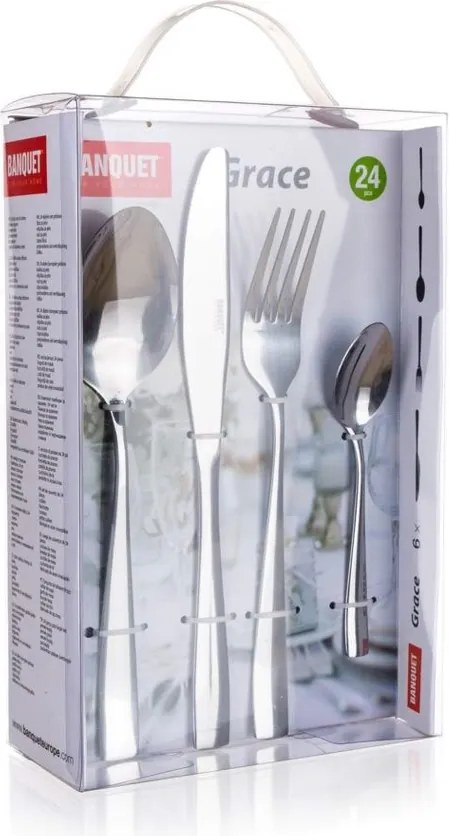 Banquet 24-częściowy komplet sztućców nierdzewnych GRACE