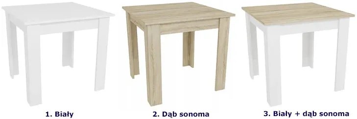 Kwadratowy stół do kuchni dąb sonoma W7-B02
