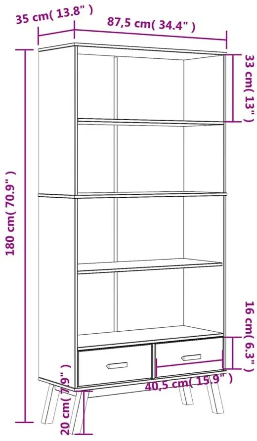 Sosnowy regał na zabawki brązowy + szary S0-B89
