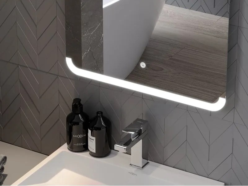 Mexen Nida lustro łazienkowe podświetlane 50 x 70 cm, LED 6000K, antypara - 9806-050-070-611-00