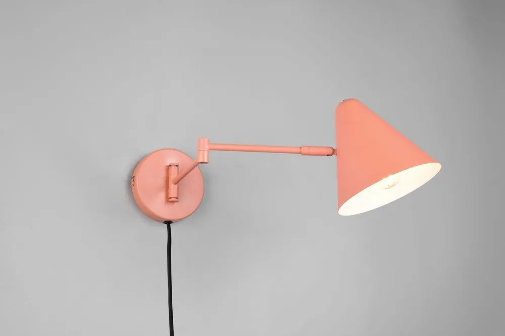 Pomarańczowy kinkiet z elastyczną konstrukcją do kontaktu ø 15 cm Cosima – Trio