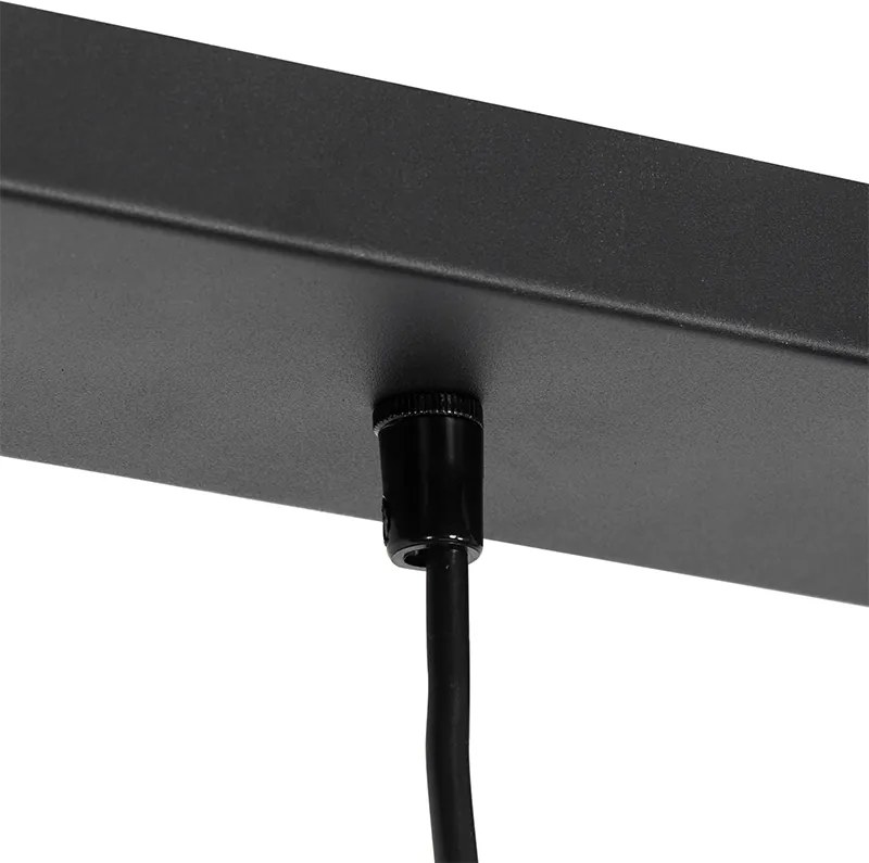 Nowoczesna lampa wisząca czarna 5-punktowa - Jeana