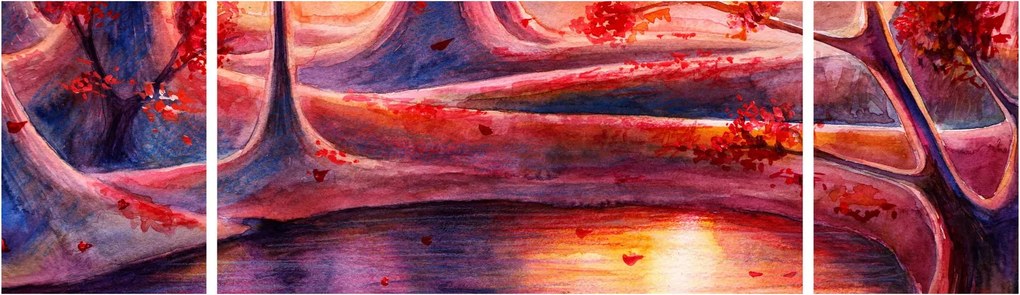 Obraz magicznego lasu (170x50 cm)