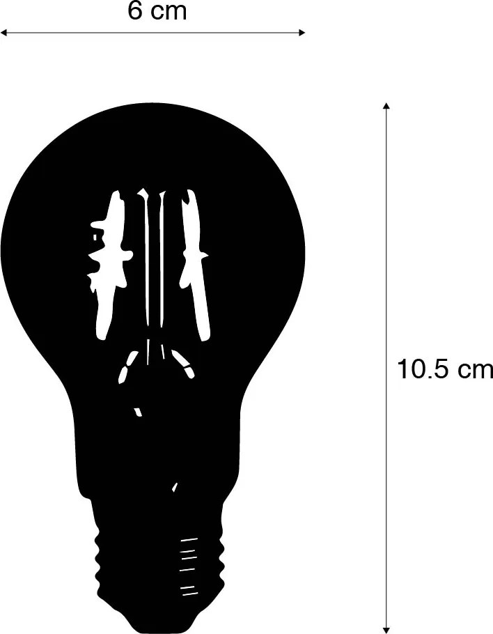 Zestaw 5 żarówek LED Filament E27 A60 2W 210lm 2200K