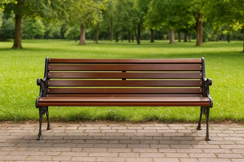 Żeliwna ławka parkowa z ornamentem N5-E45