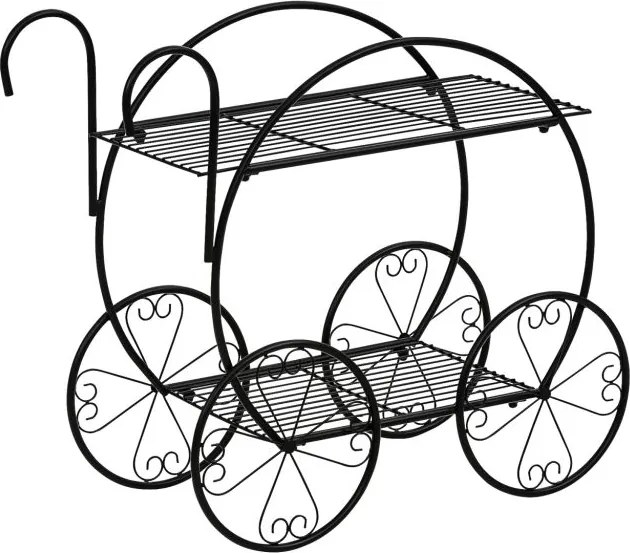 STILISTA Kwietnik, wózek, 66 x 60 x 28 cm, stal