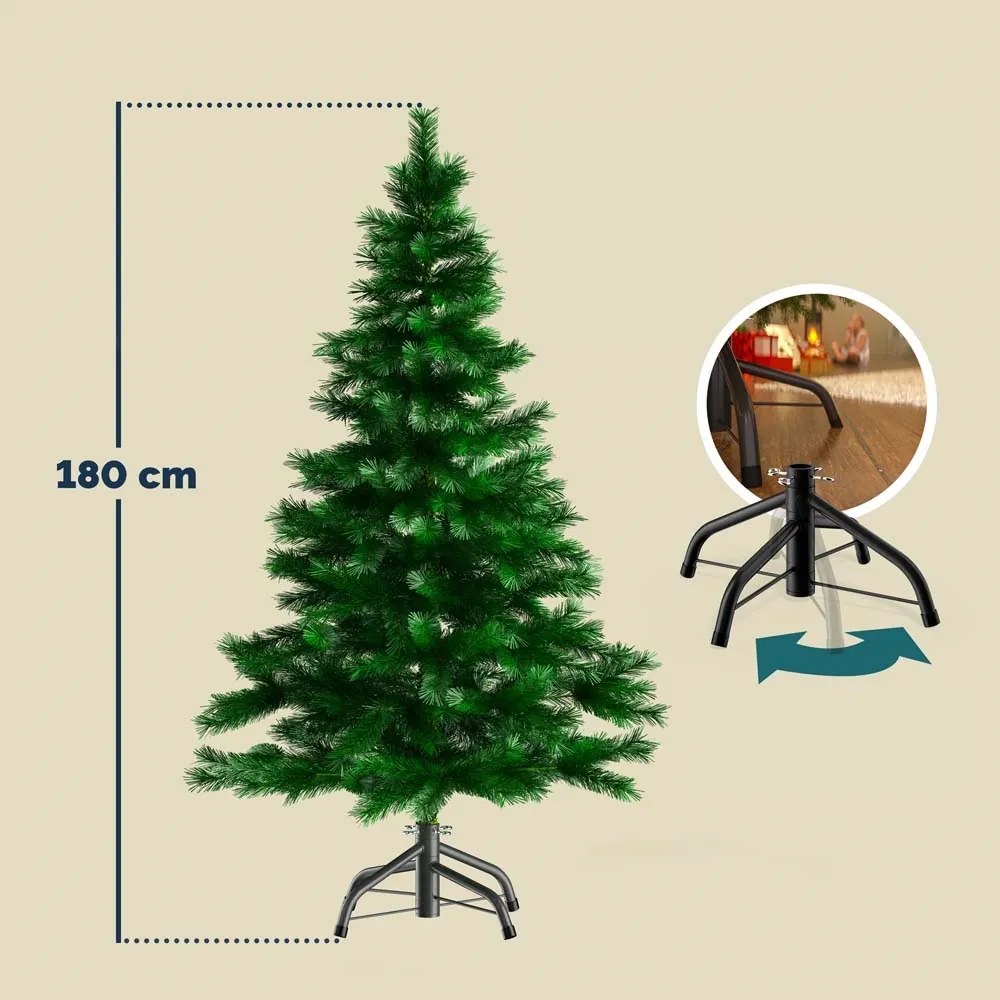 Sztuczna choinka RUDOLPH, 180 cm, zielona Casaria