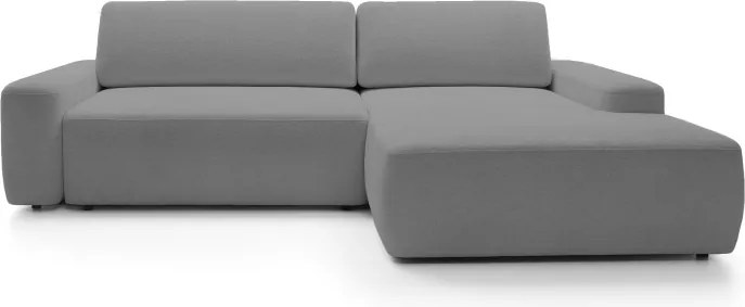 Narożnik BOULI Lewostronny z Elektryczną Regulacją wolnostojący tkanina Raven 10 Szary DOMO HOME