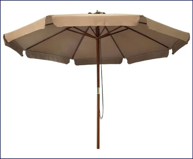 Okrągły parasol ogrodowy taupe - Sorani