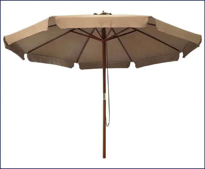 Okrągły parasol ogrodowy taupe Zuzu 3X