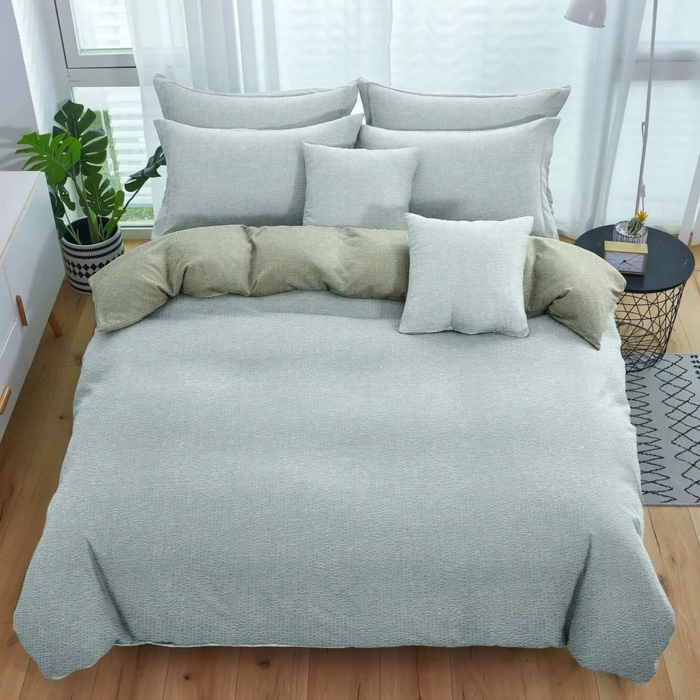 PrzytulneMieszkanie.pl PrzytulneMieszkanie.pl Pościel z kory TABULA miętowa + poszewka na poduszkę 40x50 cm Rozmiar pościeli: 70 x 90 cm | 140 x 200 cm