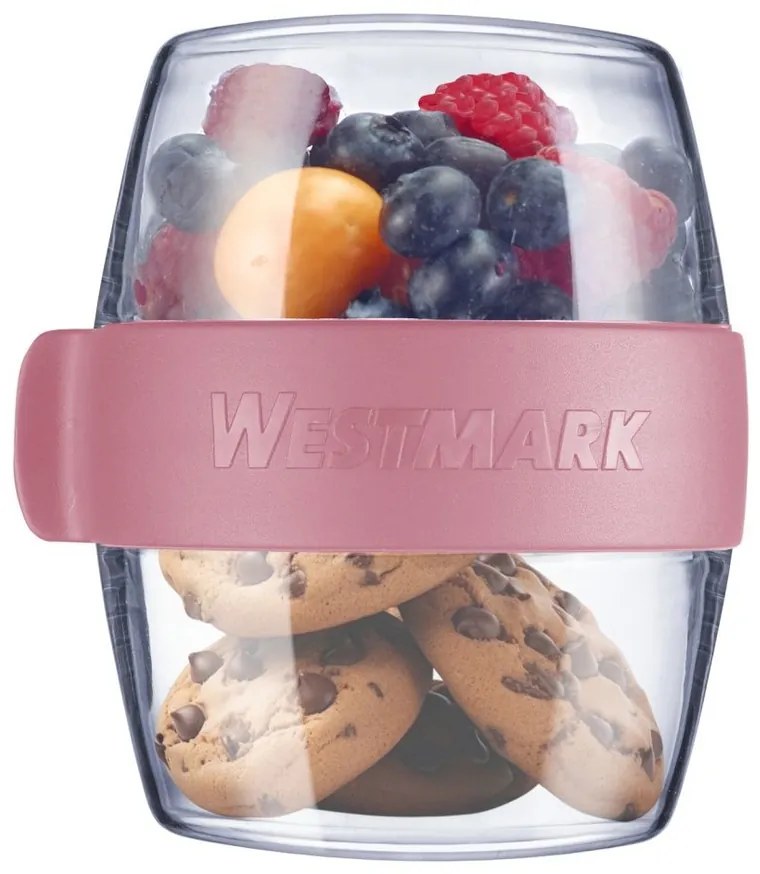 Westmark Dwuczęściowy pojemnik na przekąski MINI, 400 ml, różowy, S