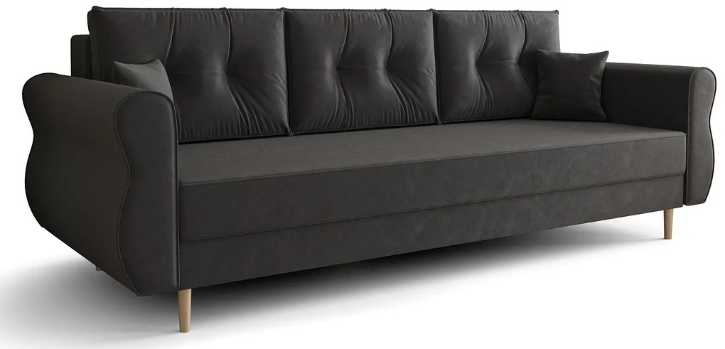 Ciemnoszara sofa rozkładana - Dulam