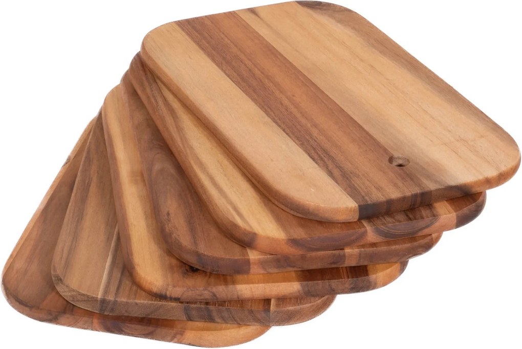 Deski do krojenia, na stojaku, akacja, 6 sztuk, Kesper