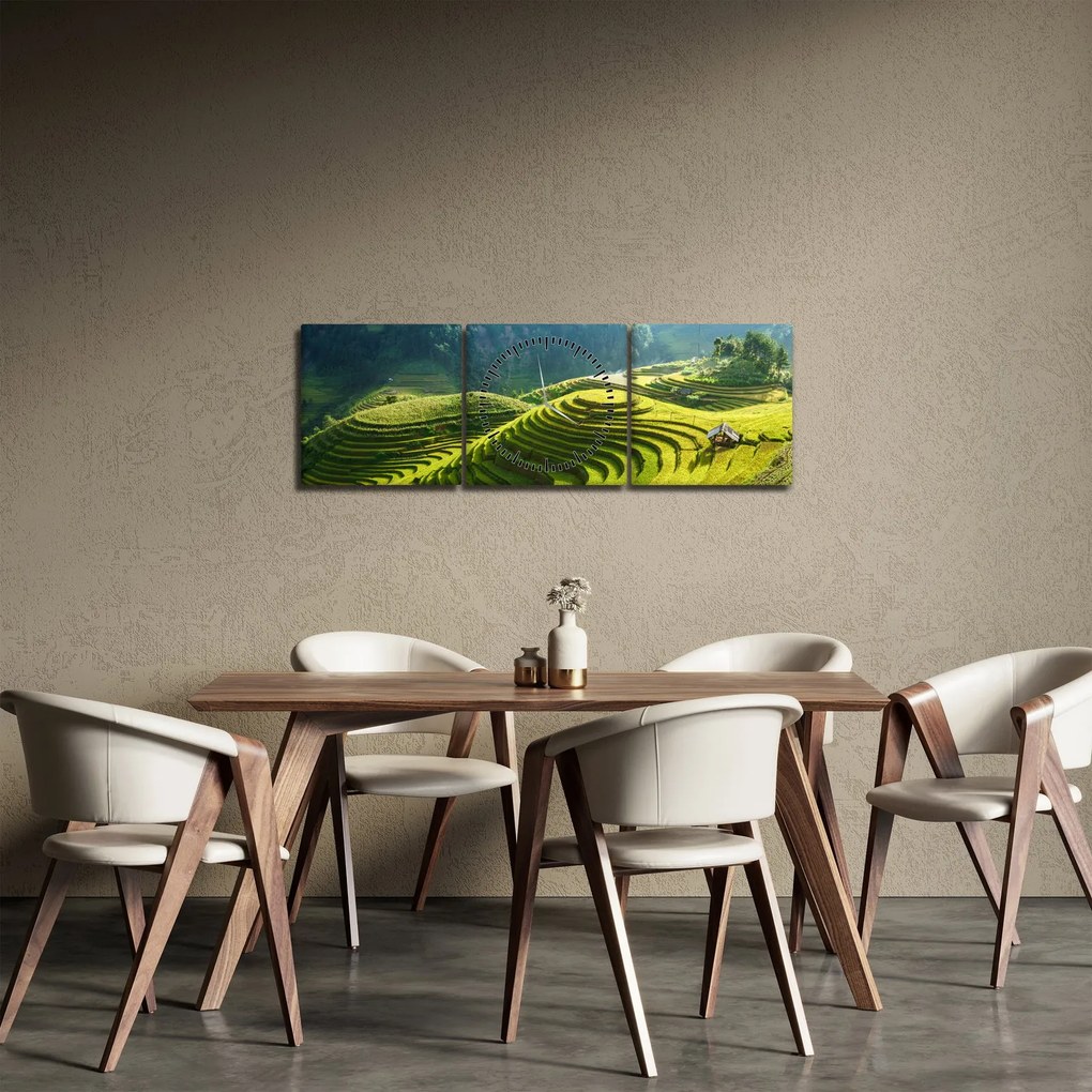 Obraz - Koncert w Tarasach Ryżowych (z zegarem) (90x30 cm)