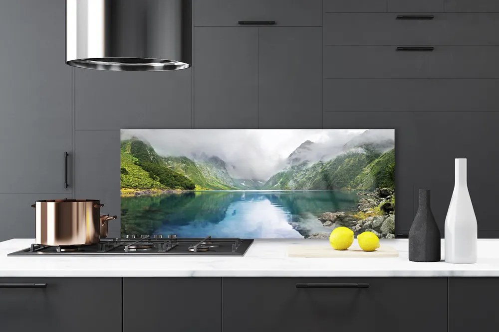 Panel Szklany Odbicie Gór w Jeziorze