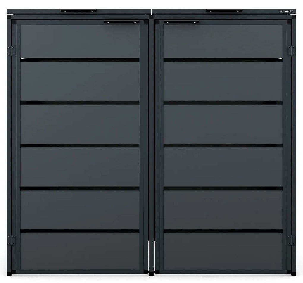 Zabudowa śmietnikowa 240L dwukomorowa, antracyt
