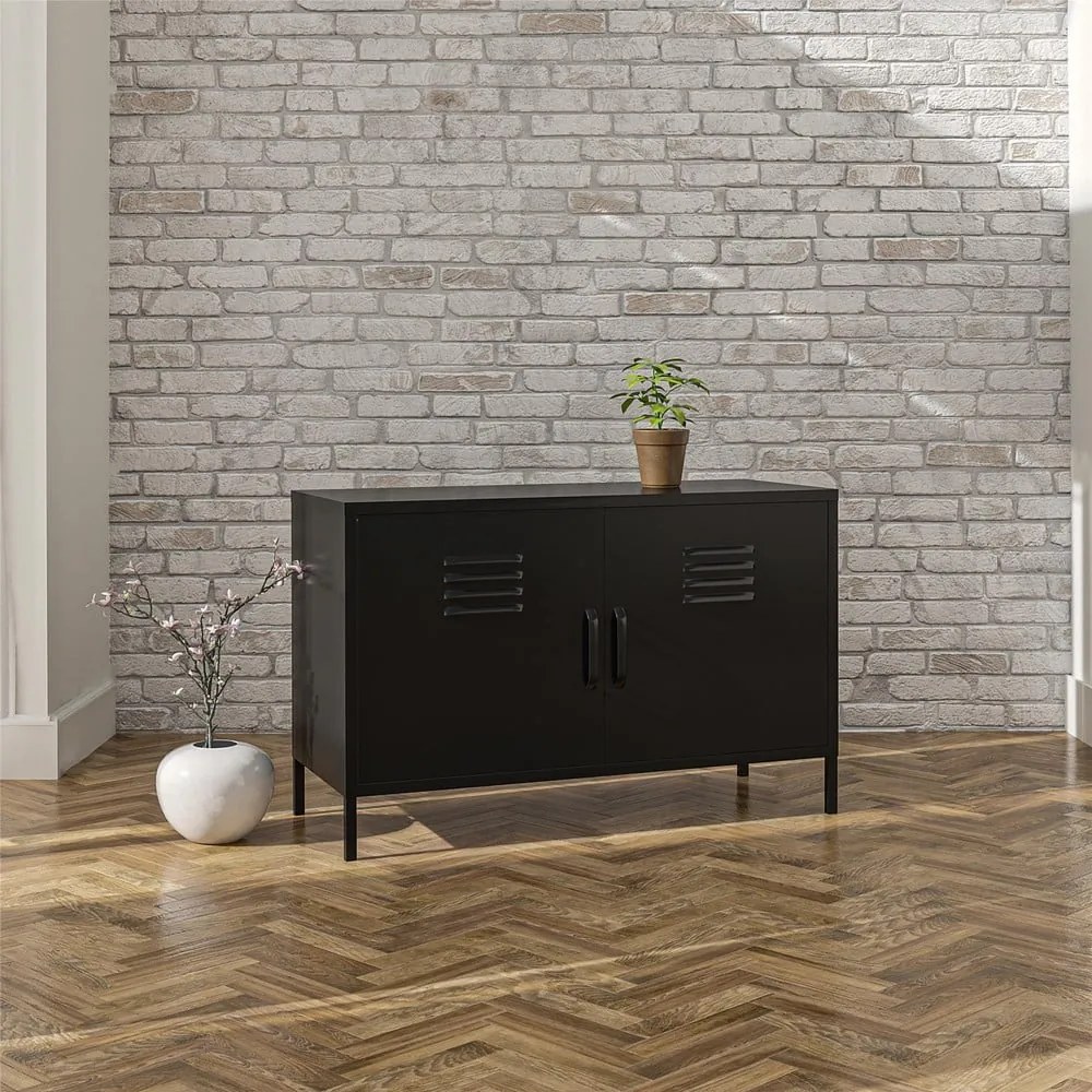 Czarna metalowa szafka 100x64x40 cm Mission District – Støraa