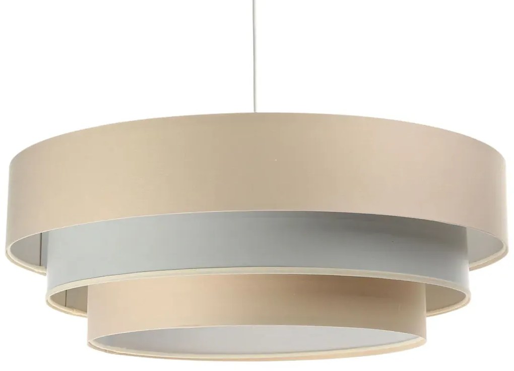 Beżowa lampa wisząca z trzywarstwowym abażurem - S463 K7-A92