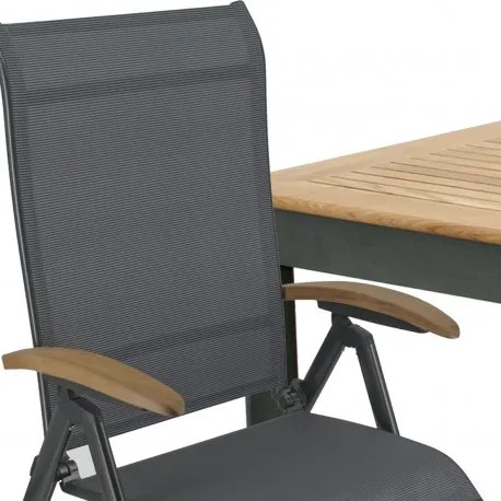 CONCEPT YELMO FSC 6+1 - zestaw sof ogrodowych (aluminium/dąb)
