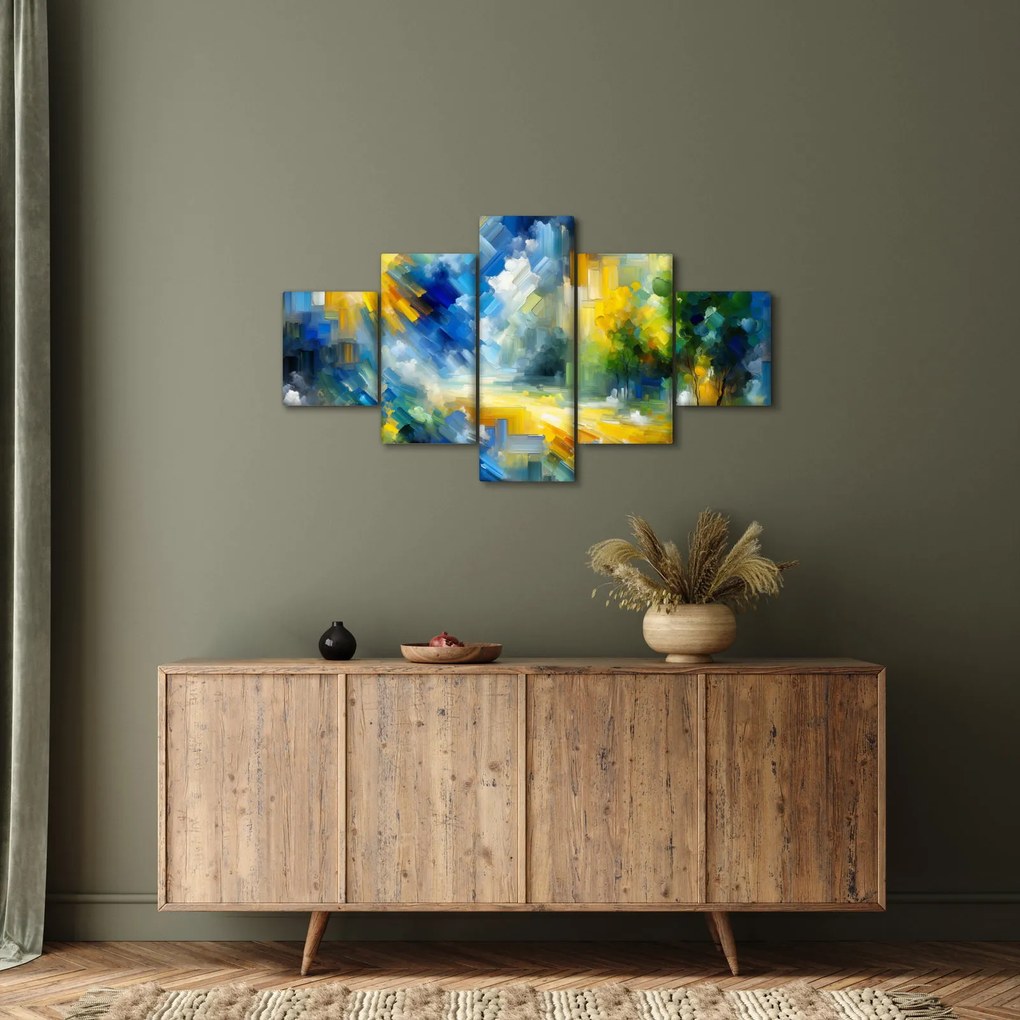 Obraz - Abstrakcyjny słoneczny dzień (125x70 cm)