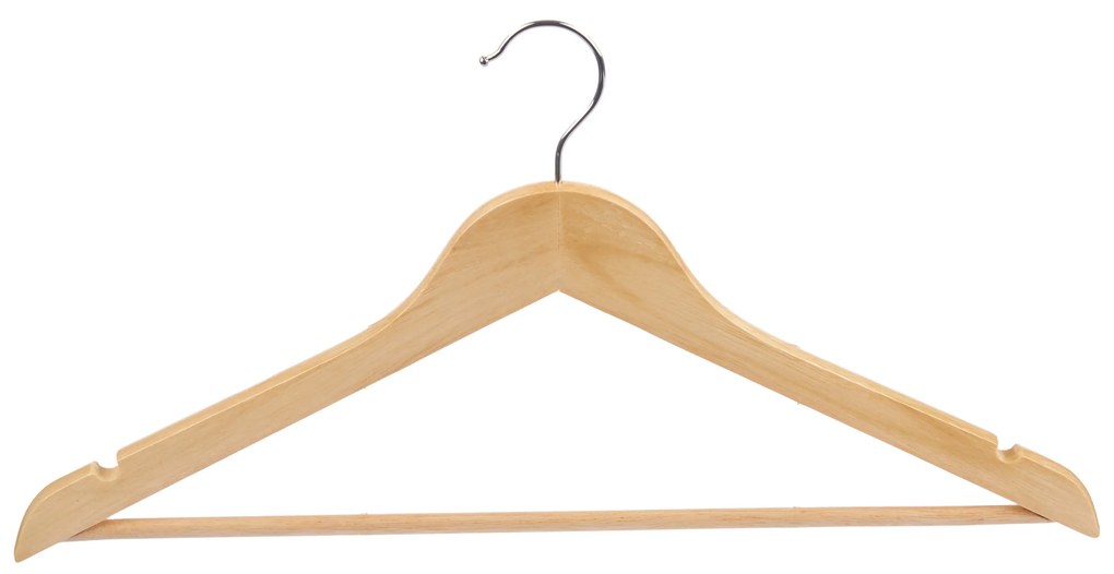 Drewniane wieszaki do garderoby WOODEN, 3 sztuki
