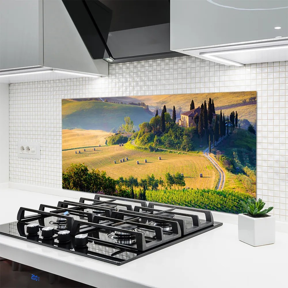 Panel nad blat kuchenny Malowniczy Pejzaż z Drzewami