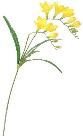 Sztuczny kwiat Frezja żółty, 57 cm