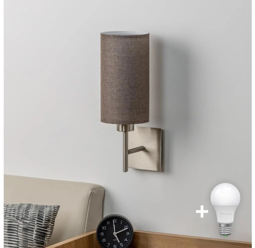 Eglo - LED kinkiet TUNJA 1xE27/60W/230V matowy chrom/brąz