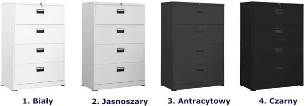 Antracytowa szafka na dokumenty z kluczem B8-F64