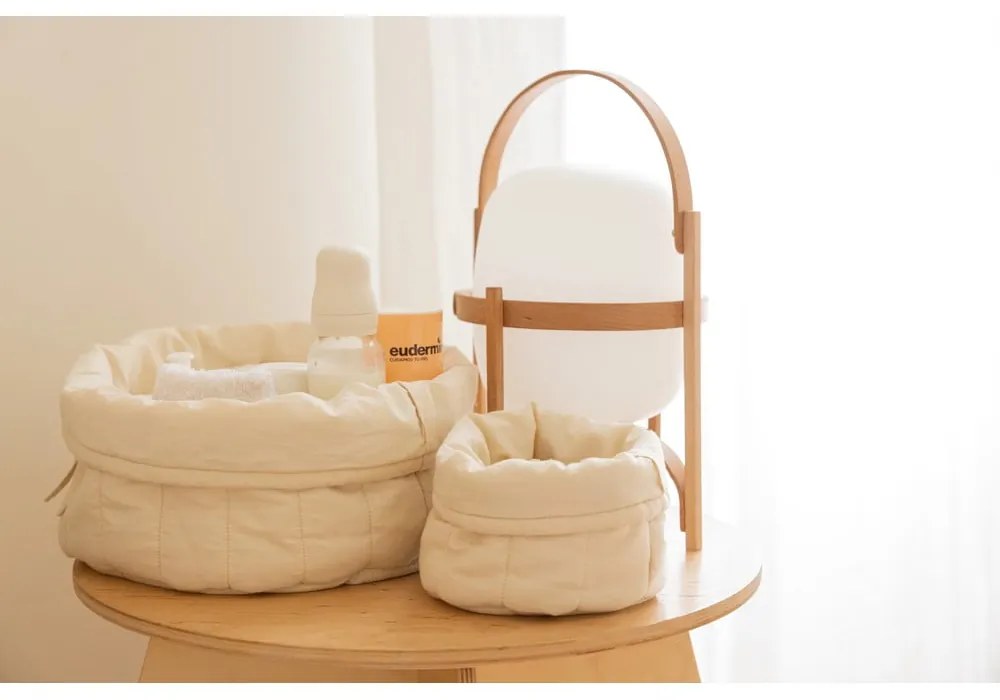Kremowe tekstylne pojemniki dziecięce zestaw 2 szt. ø 30x20 cm Bambie Natural – Lorena Canals