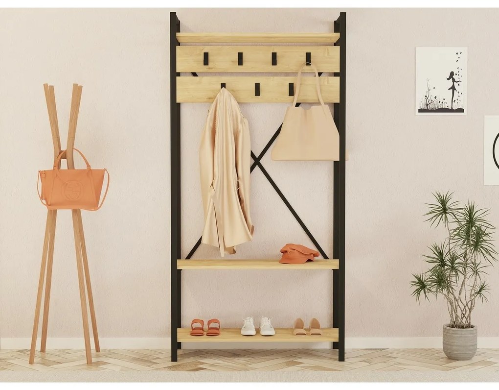 Wieszak z półką na buty Alfa Sapphire and Grey