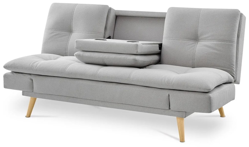 Trzyosobowa sofa ASB-4720 SIL2, jasnoszara