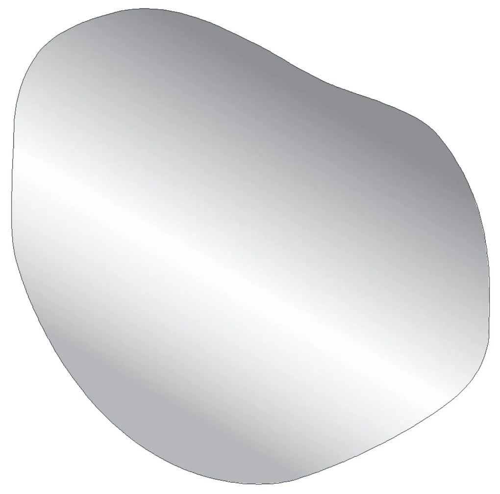 Lustro o nieregularnym kształcie oszlifowane bez podświetlenia MERINGO | Różne rozmiary | Różne kolory szkła : Kolor tafli szkła - Brązowy, Rozmiar - 90 x 72 cm