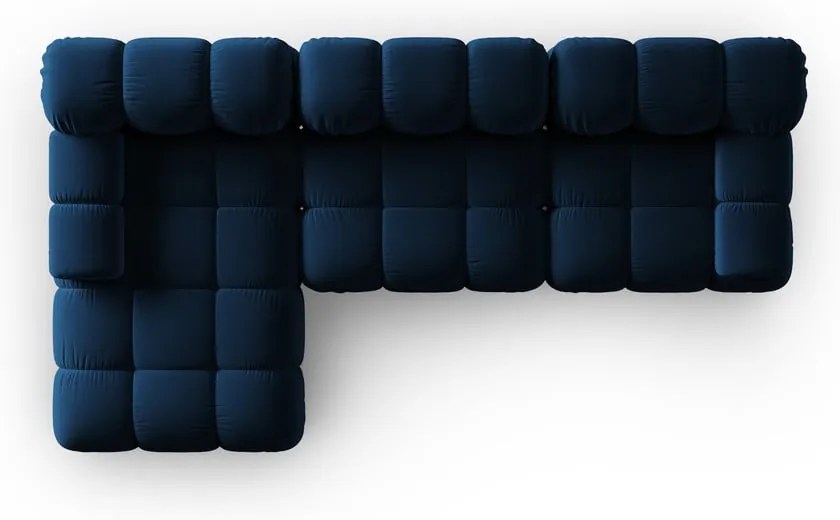 Niebieska aksamitna sofa 285 cm Bellis – Micadoni Home