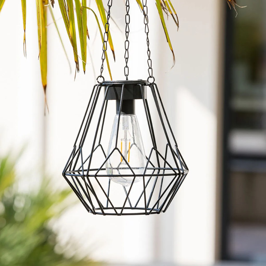 Lampion solarny ogrodowy FLAVE, wys. 60 cm, wiszący