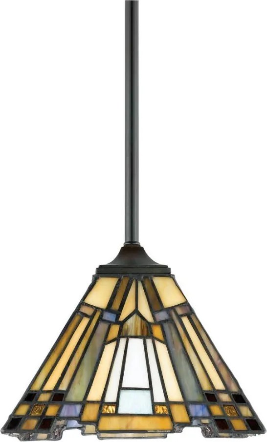 Elstead QZ-INGLENOOK-MP - Żyrandol na pręcie Tiffany INGLENOOK 1xE27/100W/230V
