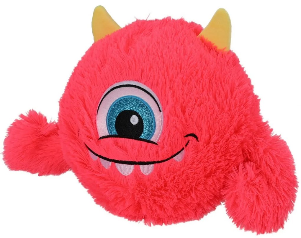 Nadmuchiwana futrzana piłka Monster różowa,średnica 23 cm