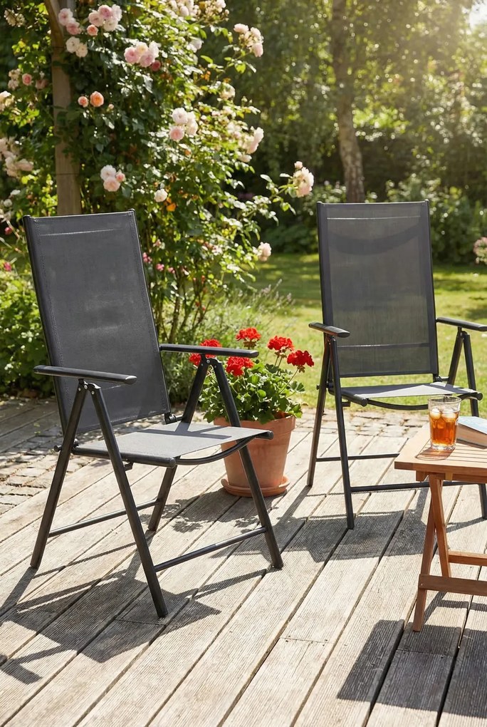 Krzesła składane ogrodowe 2 szt. C1-G15