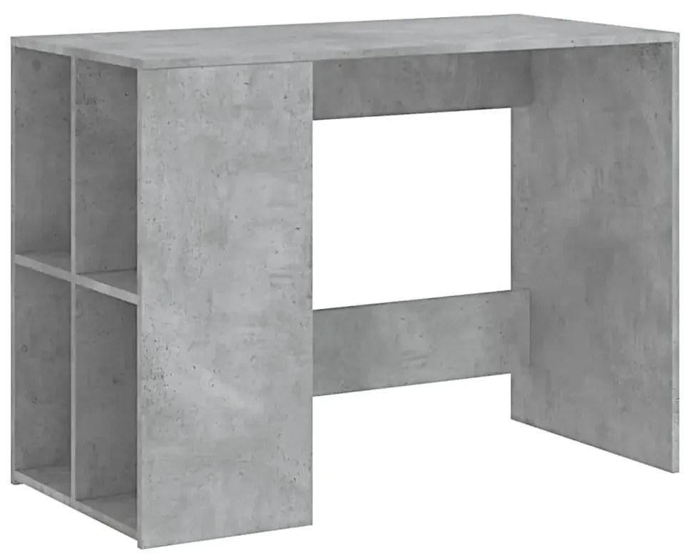 Szare biurko z regałem w kolorze beton - Jova