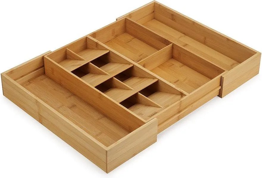 Regulowany bambusowy organizer na sztućce do szuflady w naturalnym kolorze 32 x 40 cm DrawerStore Bamboo – Joseph Joseph