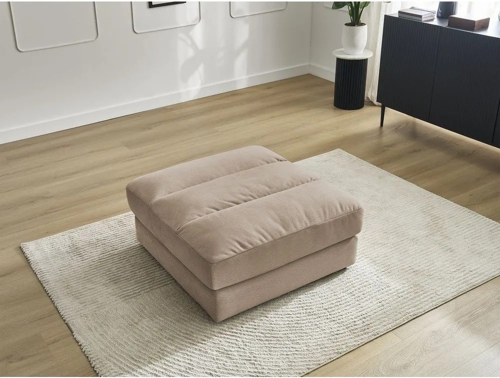 Szarobrązowy aksamitny podnóżek Sierra – Bobochic Paris