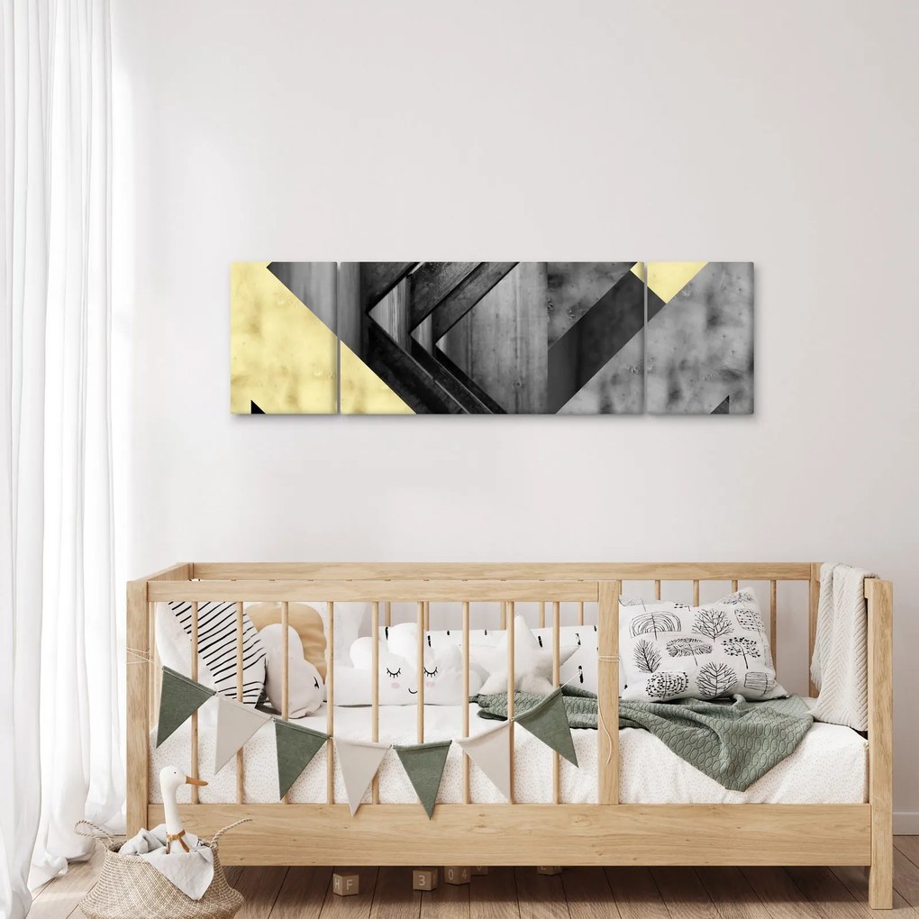 Obraz - Teksturowane kształty (170x50 cm)